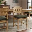 Jax Oak Wood Dining Chair With Wavy Razor Back and Cushion in Weathered Oak Sage