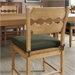 Jax Oak Wood Dining Chair With Wavy Razor Back and Cushion in Weathered Oak Sage