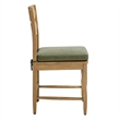 Jax Oak Wood Dining Chair With Wavy Razor Back and Cushion in Weathered Oak Sage
