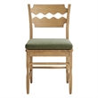 Jax Oak Wood Dining Chair With Wavy Razor Back and Cushion in Weathered Oak Sage