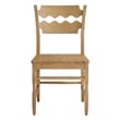 Jax Oak Wood Dining Chair With Wavy Razor Back in Weathered Oak