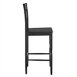 Jax Oak Wood Bar Stool With Wavy Razor Back in Black