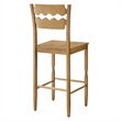 Jax Oak Wood Bar Stool With Wavy Razor Back in Weathered Oak