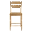 Jax Oak Wood Counter Stool With Wavy Razor Back in Weathered Oak