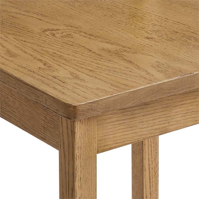 Jax Oak Wood Counter Stool With Wavy Razor Back in Weathered Oak