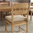 Jax Oak Wood Dining Chair Wavy Razor Back and Cushion in Weathered Oak Linen