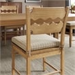 Jax Oak Wood Dining Chair Razor Back and Cushion in Weathered Oak Oatmeal Stripe