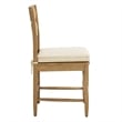 Jax Oak Wood Dining Chair Razor Back and Cushion in Weathered Oak Oatmeal Stripe