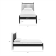 Zane Twin Size Spindle Bed Frame in Black