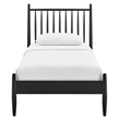 Zane Twin Size Spindle Bed Frame in Black