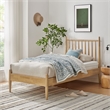 Zane Twin Size Spindle Bed Frame in Light Oak