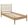 Zane Twin Size Spindle Bed Frame in Light Oak