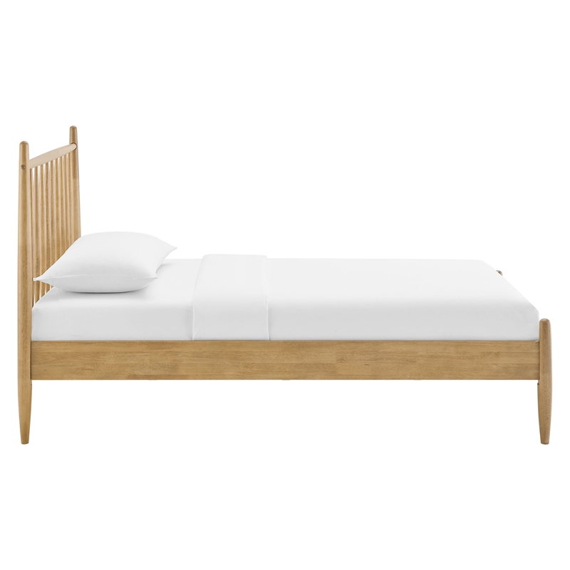 Zane Twin Size Spindle Bed Frame in Light Oak
