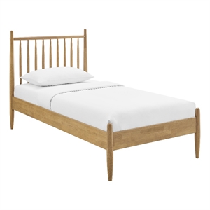 Zane Twin Size Spindle Bed Frame in Light Oak