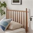 Zane Twin Size Spindle Bed Frame in Walnut