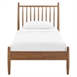 Zane Twin Size Spindle Bed Frame in Walnut