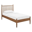 Zane Twin Size Spindle Bed Frame in Walnut