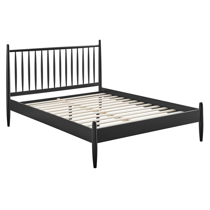 Zane Full Size Spindle Bed Frame in Black