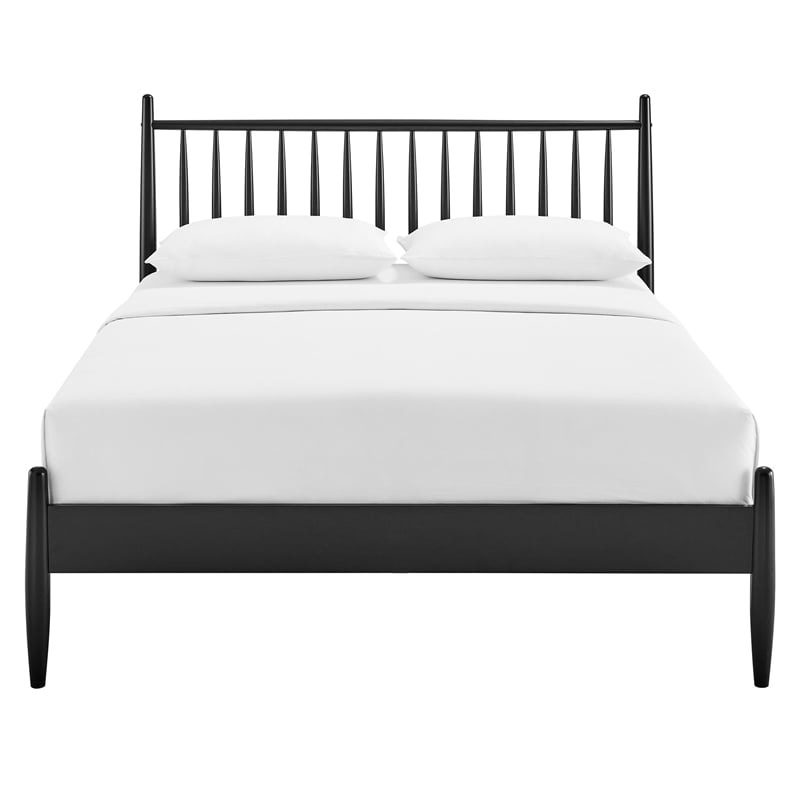 Zane Full Size Spindle Bed Frame in Black