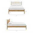Zane Full Size Spindle Bed Frame in Light Oak