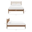 Zane Full Size Spindle Bed Frame in Walnut
