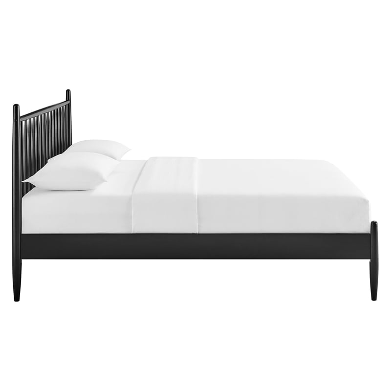Zane Queen Size Spindle Bed in Black