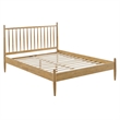 Zane Queen Size Spindle Bed in Light Oak