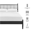 Zane King Size Spindle Bed in Black