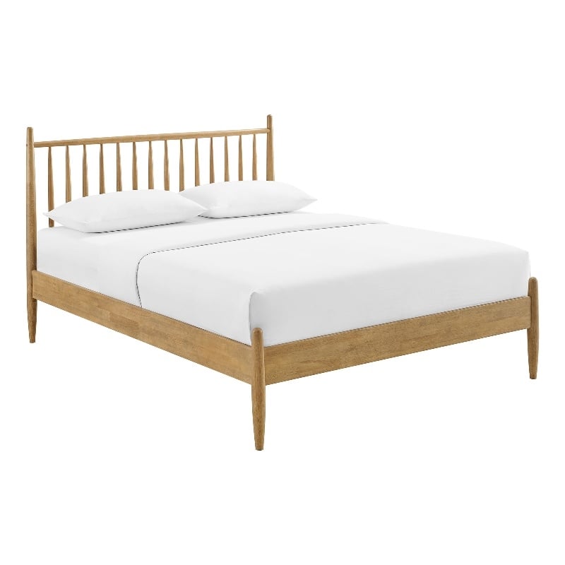 Zane King Size Spindle Bed in Light Oak