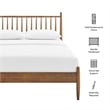 Zane King Size Spindle Bed in Walnut