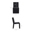 Emory Fabric Upholstered Dining Side Chair in Ebony