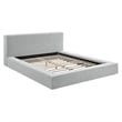 Luma Chenille Upholstered King Platform Bed Frame in Light Gray Fabric