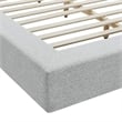Luma Chenille Upholstered King Platform Bed Frame in Light Gray Fabric