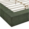 Luma Chenille Upholstered Queen Platform Bed Frame in Eucalyptus