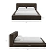 Luma Chenille Upholstered Queen Platform Bed Frame in Java