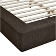 Luma Chenille Upholstered Queen Platform Bed Frame in Java