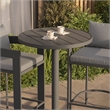 Modway Tahoe 3-Piece Outdoor Aluminum Bar Set in Gray