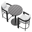 Modway Tahoe 3-Piece Outdoor Aluminum Bar Set in White