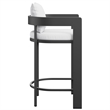 Modway Tahoe Outdoor Patio Aluminum Bar Chair in White