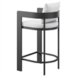 Modway Tahoe Outdoor Patio Aluminum Bar Chair in White