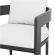 Modway Tahoe Outdoor Patio Aluminum Bar Chair in White