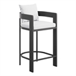Modway Tahoe Outdoor Patio Aluminum Bar Chair in White