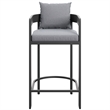 Tahoe Outdoor Patio Aluminum Bar Chair in Gray