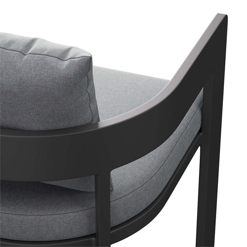 Tahoe Outdoor Patio Aluminum Bar Chair in Gray