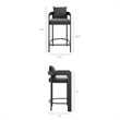 Tahoe Outdoor Patio Aluminum Bar Chair in Charcoal