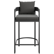 Tahoe Outdoor Patio Aluminum Bar Chair in Charcoal