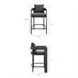 Modway Tahoe Outdoor Patio Aluminum Counter Stool in Charcoal