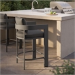 Modway Tahoe Outdoor Patio Aluminum Counter Stool in Charcoal