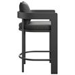 Modway Tahoe Outdoor Patio Aluminum Counter Stool in Charcoal