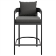 Modway Tahoe Outdoor Patio Aluminum Counter Stool in Charcoal